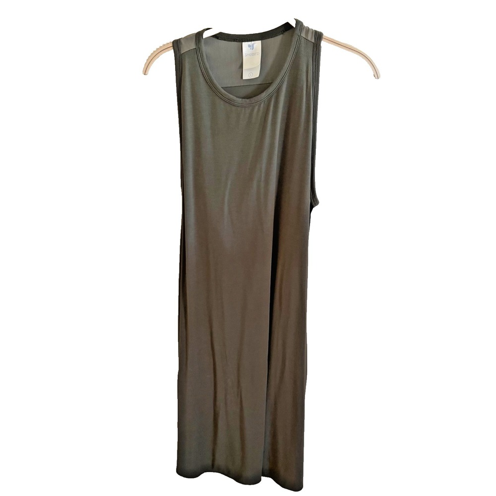 SHEBIRD The Tunic Dress Tank Womens Size L Green Mini A-line Active Athleisure‎
